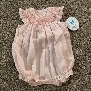 NWT Luli & Me Hand Embroidered Romper